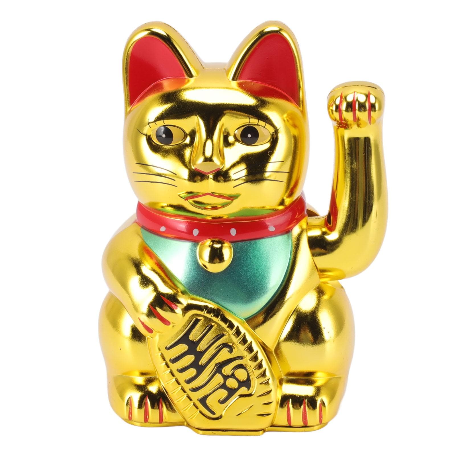 Battery Powered Fortune Cat Good Luck Welcoming Cat Wealth Cat Waving Cat for Hotel Restaurant 6in