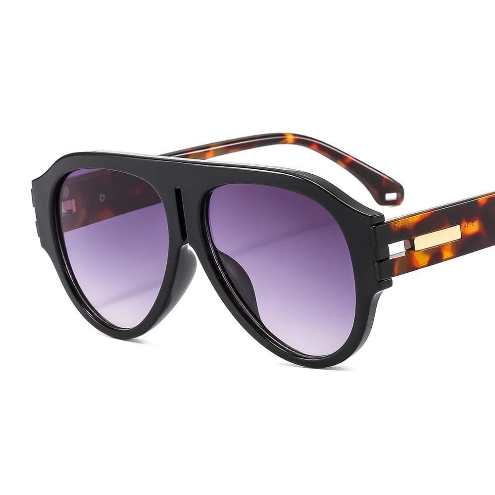 Trendy Pilot Sunglasses for Women Men Retro Double Color UV400 Protection Gradient Punk Sun Glasses Fashion Eyewear