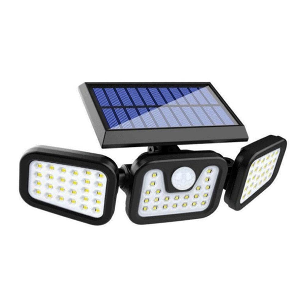 High Brightness Home Solar-Powered Wall Lamp 74LED Angle Adjustable Light Outdoor Waterproof Human 1pcs
