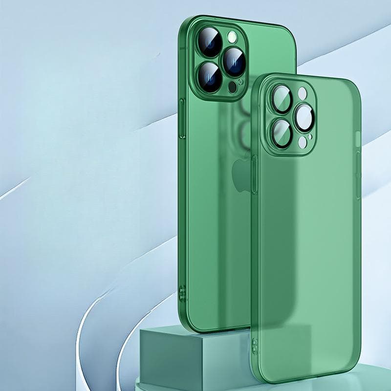 IPhone 15 Ultra-thin PC Hardened Mobile Phone Case Suitable for Magnetically Absorbed Apple 14 Matte 13pro Lens Film Protection Case iPhone12promax