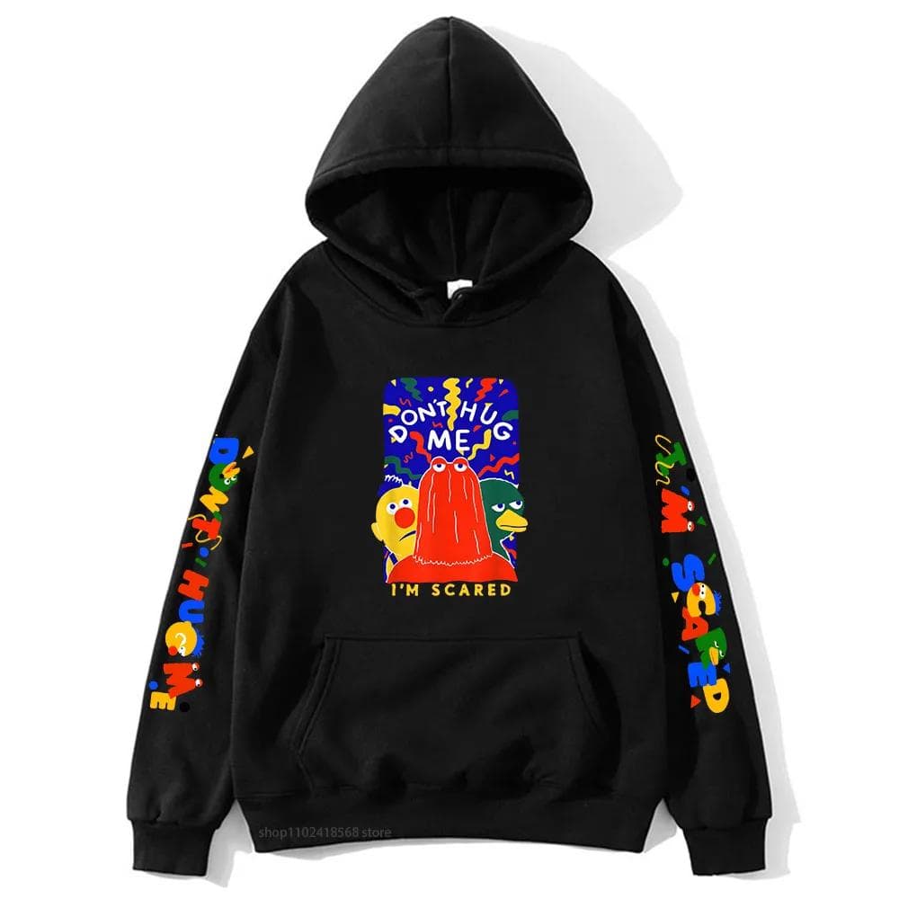 Dont Hug Me Im Scared Hoodies Cartoon Graphic Sweatshirts Male Top Unisex Autumn Winter Sudadera Men Women Clothing L