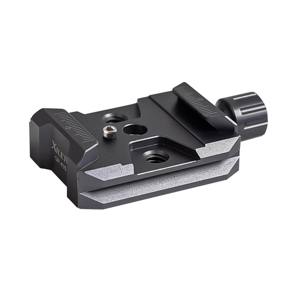 XILETU QR-40S Aluminum Alloy Quick Release QR Plate Clamp with Arca QR Plate Slot 3/8-inch & black