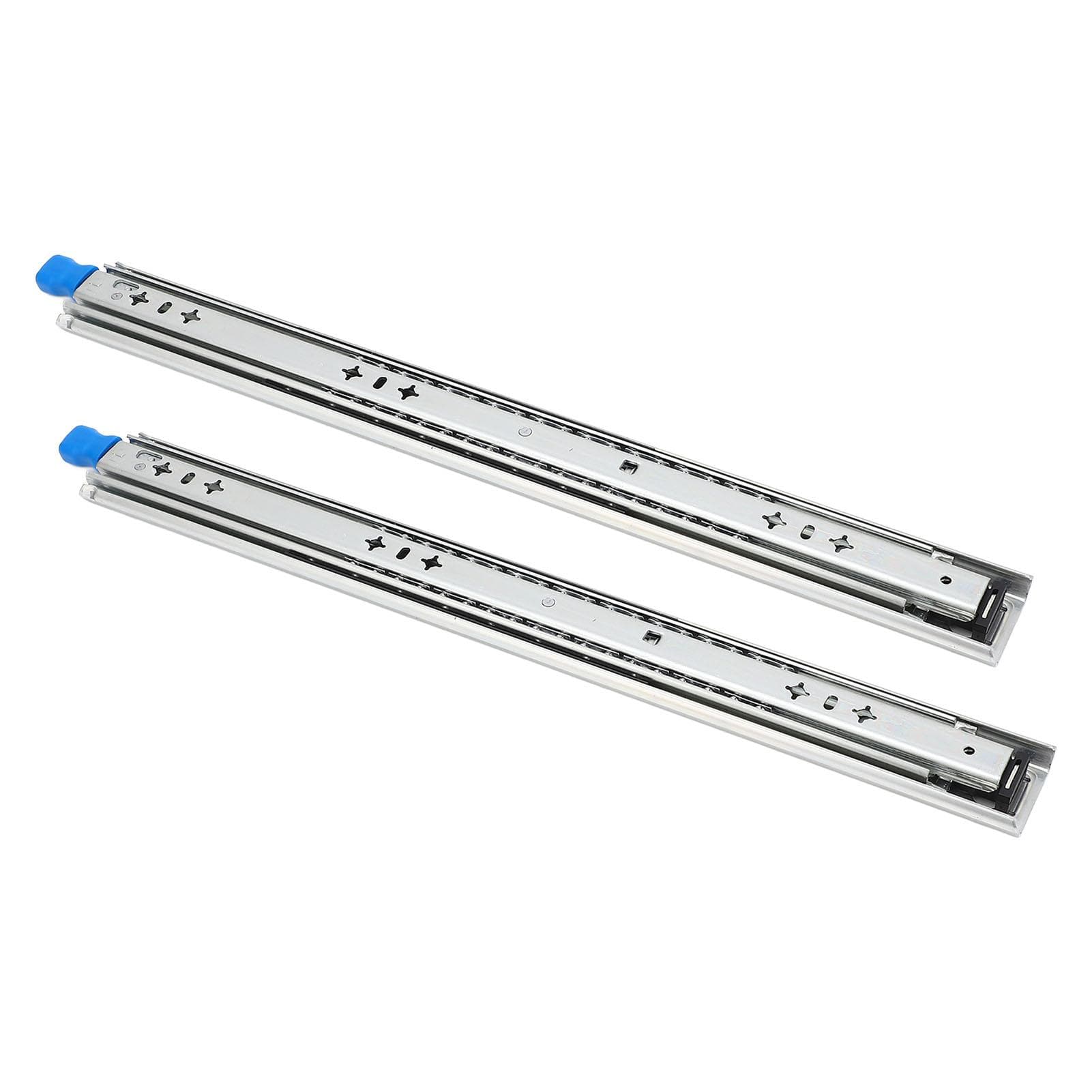 1 Pair 900mm Locking Drawer Slides Cold Rolled Steel 265lbs Bearing 3 Sections Heavy Duty Side