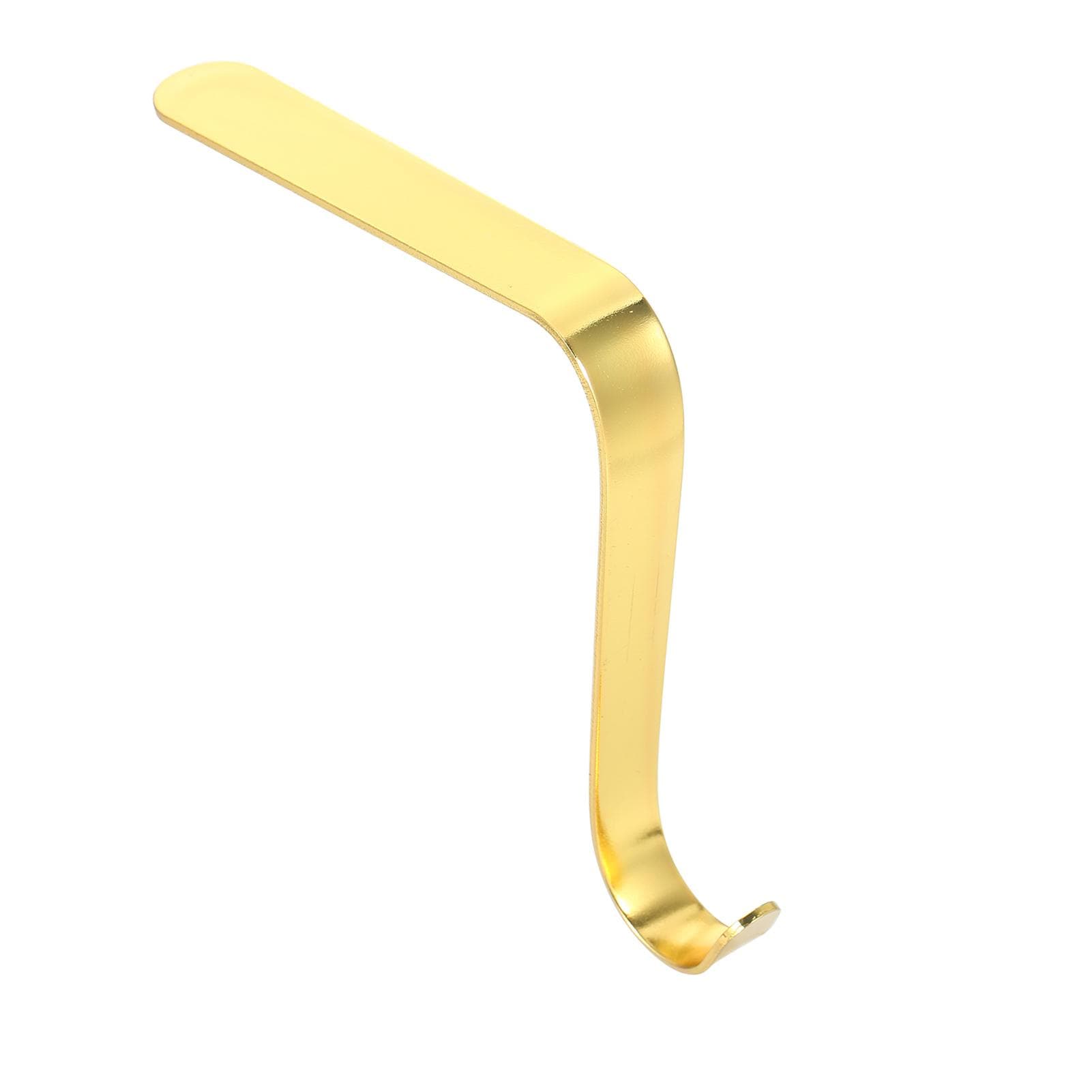 Metal Christmas Stocking Holder Xmas Fireplace Hanger Hook Gold Mantle Garland Clip for Christmas 1 pack gold