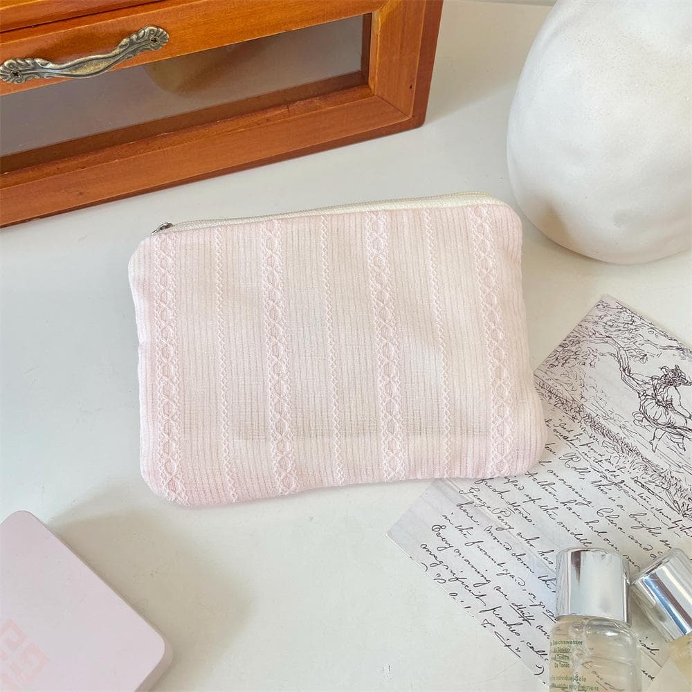 1pc Small Makeup Bag, Storage Bag, Makeup Travel Bag, Toiletry Bag, Cute Makeup Bag, Travel Makeup Storage Bag Large Capacity Portable Storage Bag pink