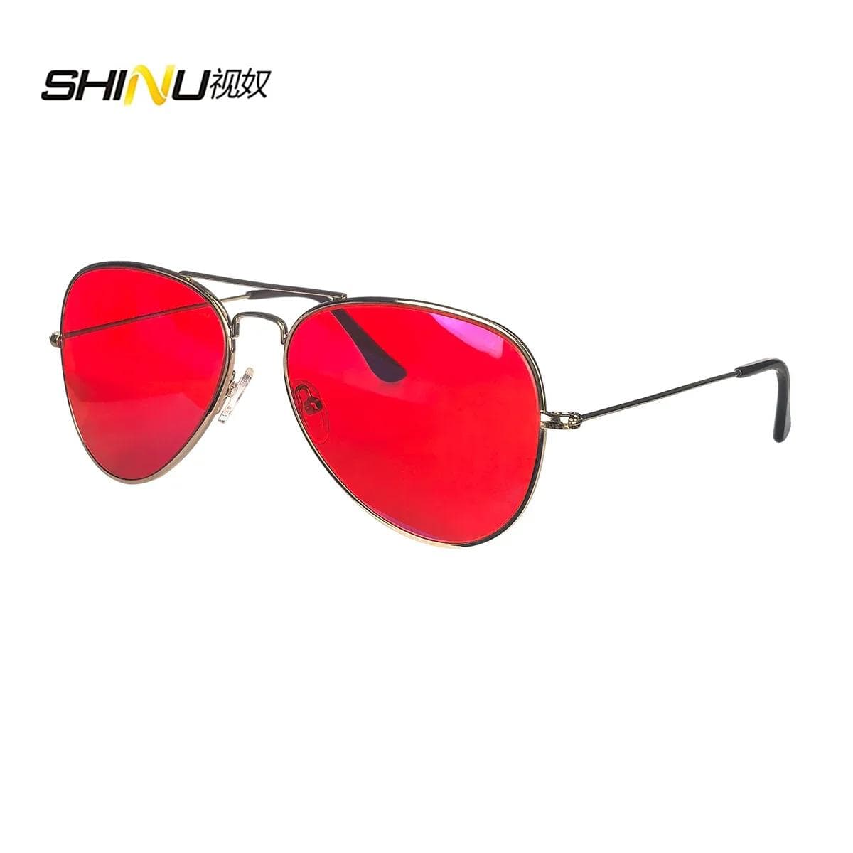 SHINU Anti Blue Light Glasses Red Lens for Better Sleep Orange Gaming Glasses Yellow Night Vision Driving Glasses Men lens wide 55mm