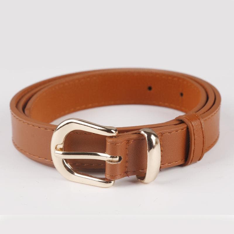 Belts for Women High Quality Fashion Casual Jeans Women's Belt Luxury Designer Brand Pin Buckle Belt New Trend Waist Belt 105CM light brown