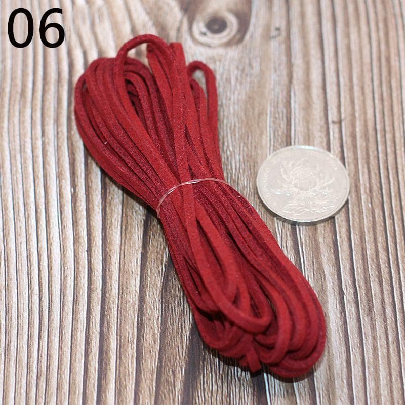 1 roll DIY Rope Leather Cord Material Accessories Suede Decoration Colorful Mutifunction Fashion