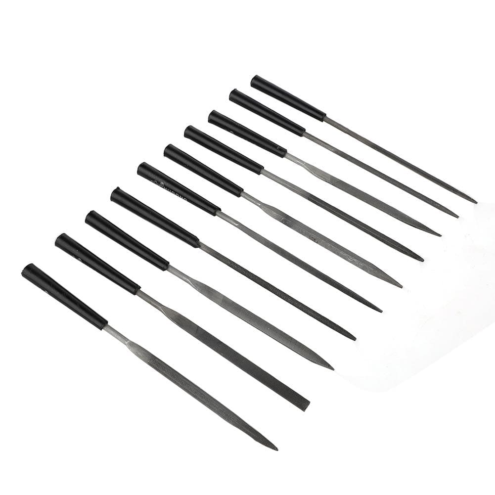 Needle Files Small Files Set Durable High Hardness Plastic Handled Shaping Polishing Carving Files