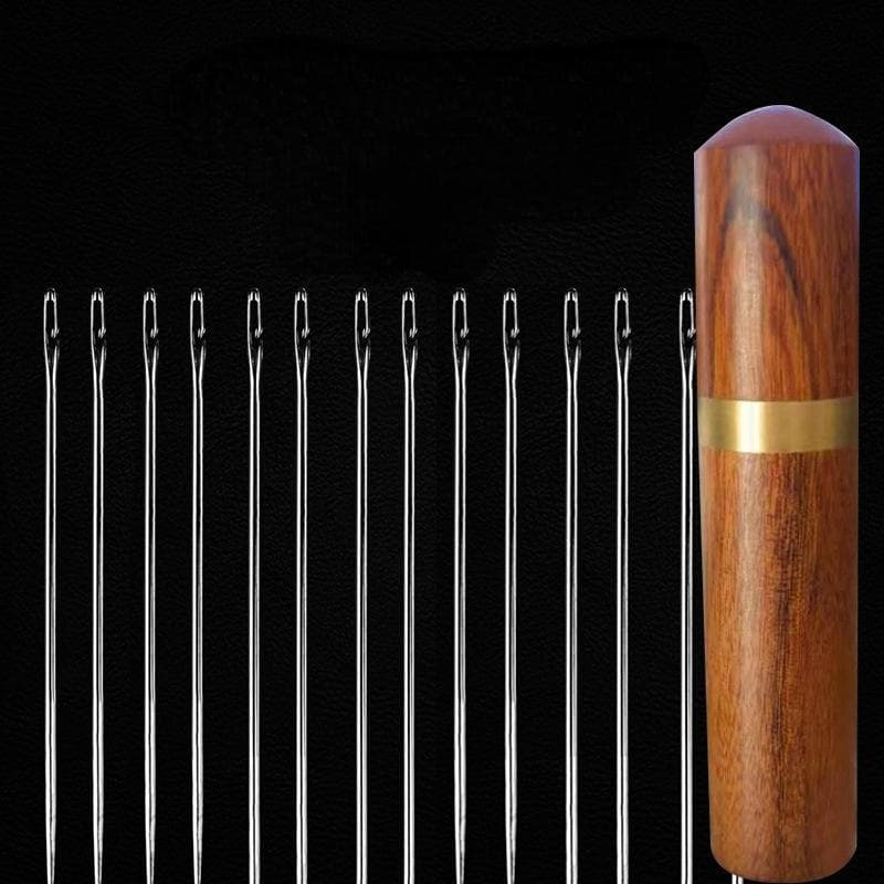 1Set Elderly Needle-side Hole Blind Needle Hand Household Sewing Stainless Steel Sewing Needless Threading