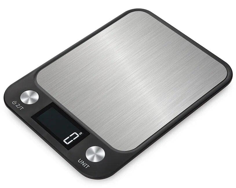 Kitchen Scale 5g10g15Kg/1g Weighing Food Coffee Balance Smart Electronic Digital Scales Stainless Steel Design for Cooking and Baking 5Kg black