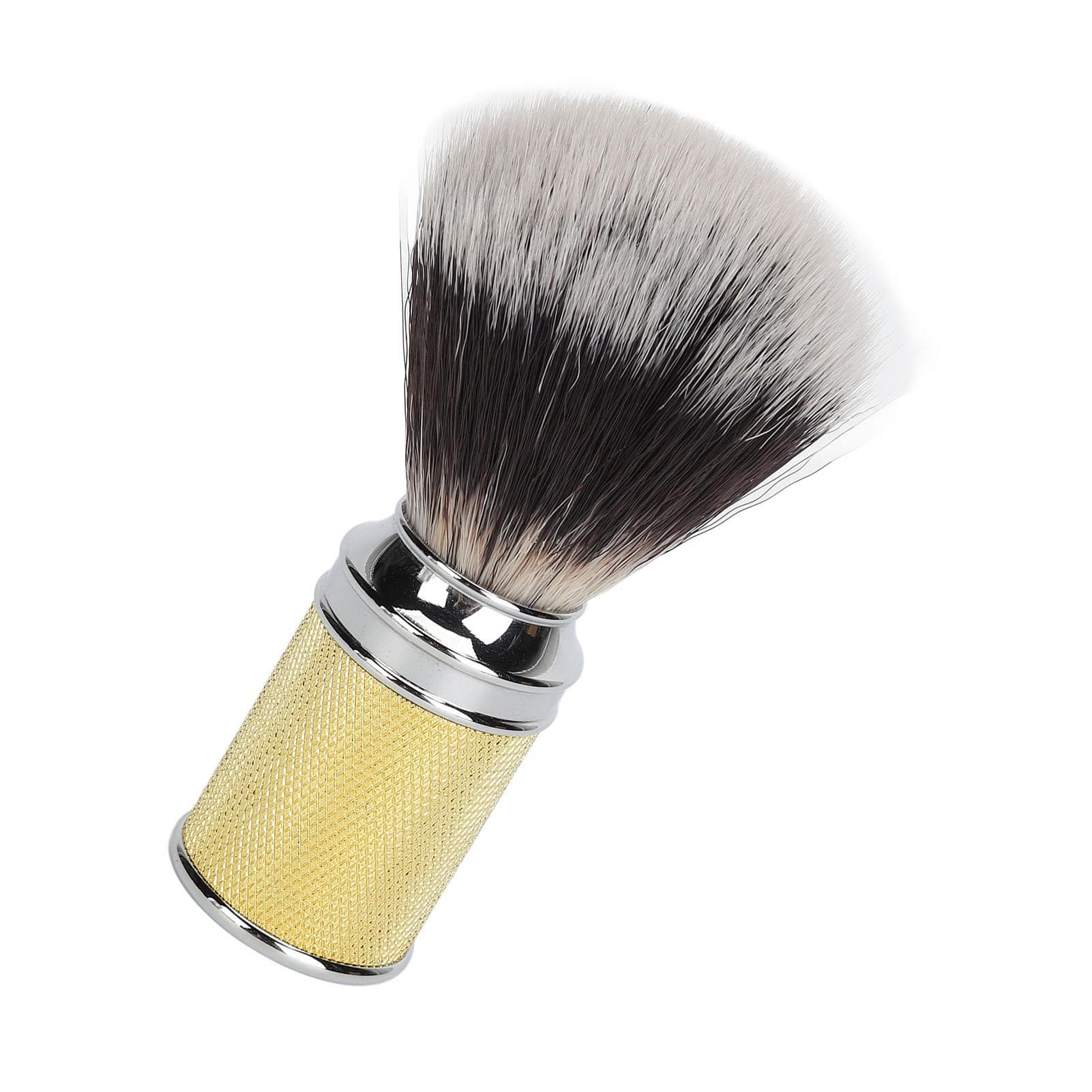 Nylon Beard Foaming Brush Curved Handle Cleaning Synthetic Lather Beard Foaming Brush Rose Gold gold