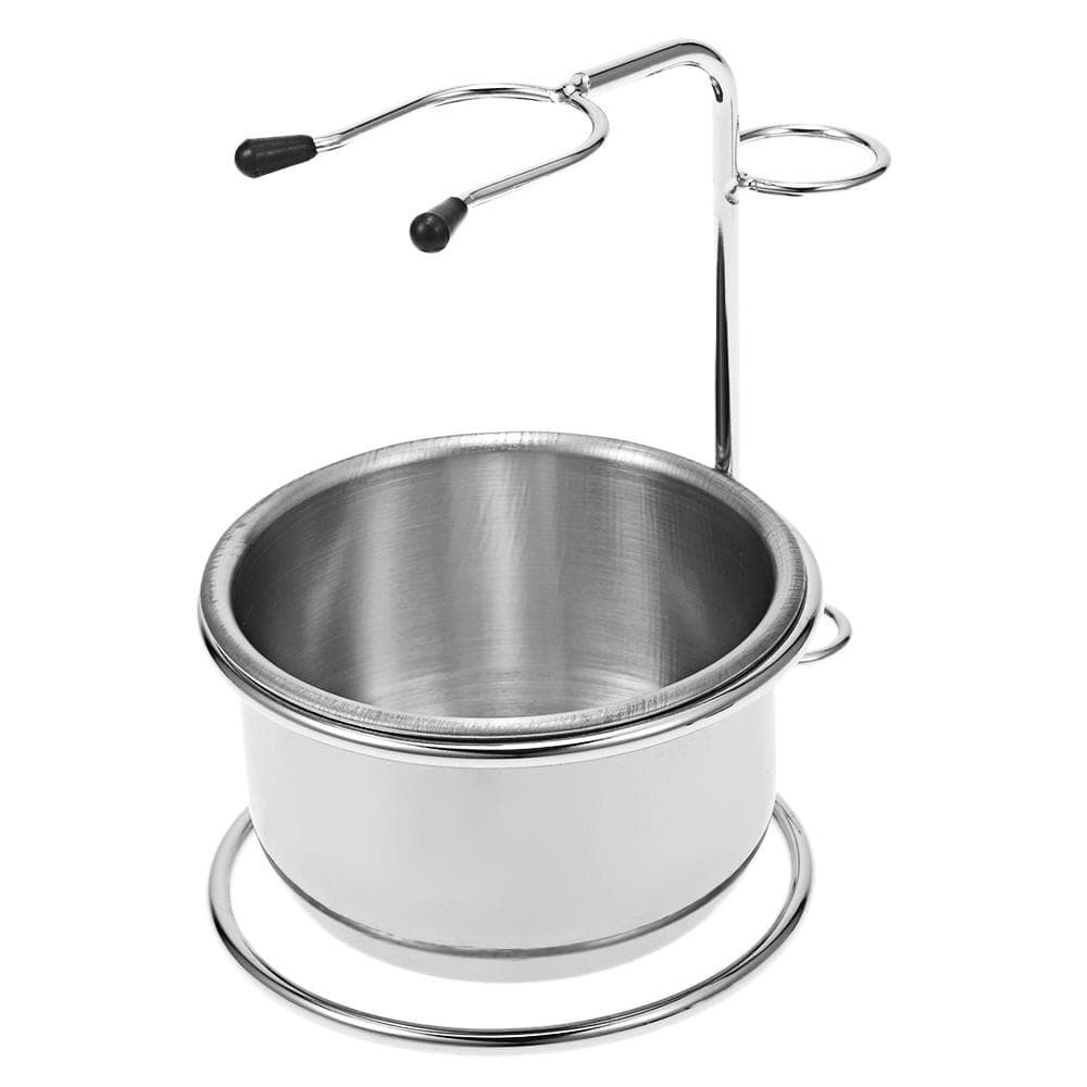 2 in 1 Stainless Steel Men's Shaving Set Shaving Cup + Shaving Holder