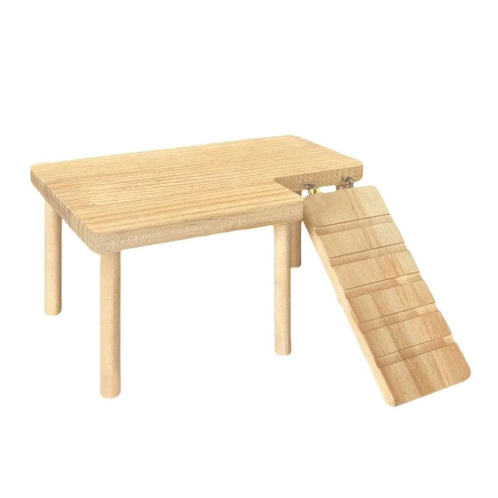 Easy to Install Wooden Ladder Platform Hamster Pet Climbing Toy New Playground for Small Pets B-Large