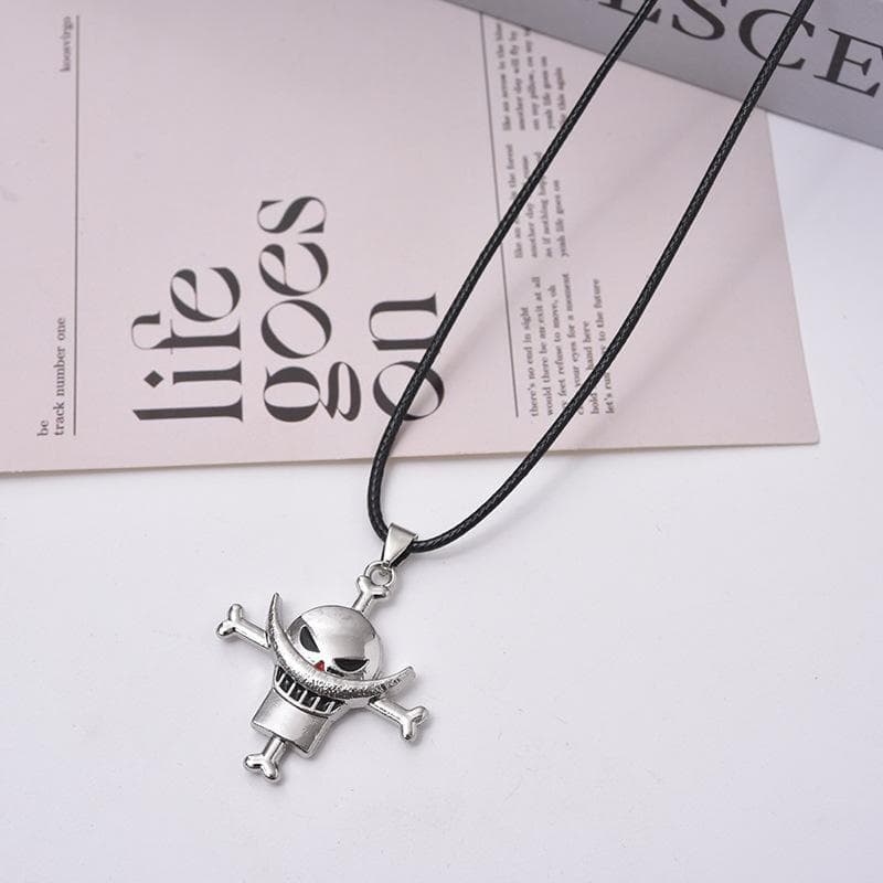 Anime ONE PIECE Luffy Zoro Whitebeard Alloy Jewelry Necklace silver
