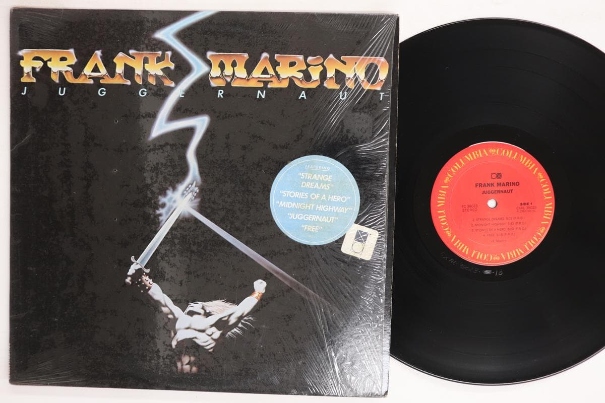 LP Record FRANK MARINO Juggernaut FC38023 COLUMBIA 1982 US Rock Used