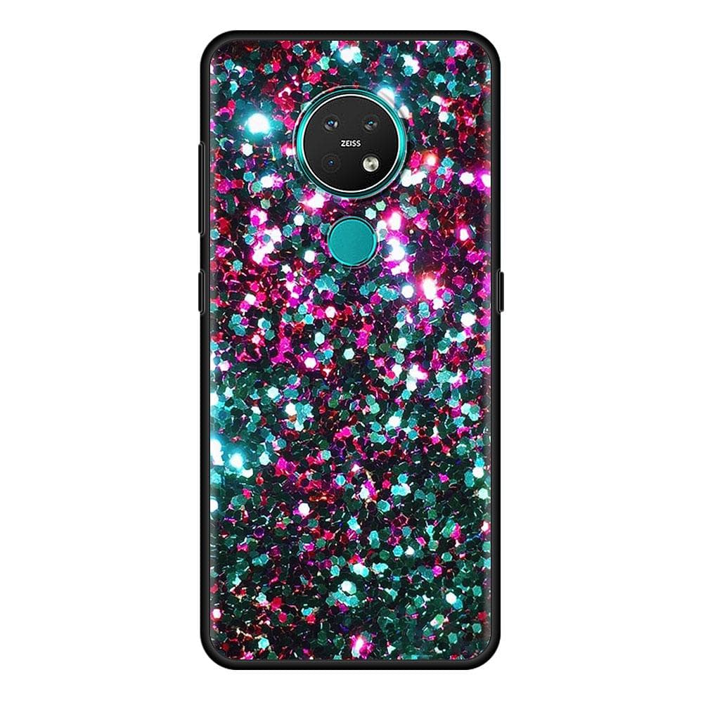 Gold Pink Glitter Print Cell Phone Case for Nokia 5.4 7.2 3.4 5.3 2.3 3.2 8.3 5G 2.4 2.2 4.2 1.3 1.4 C20 G20 X20 Cover Coque Nokia X20