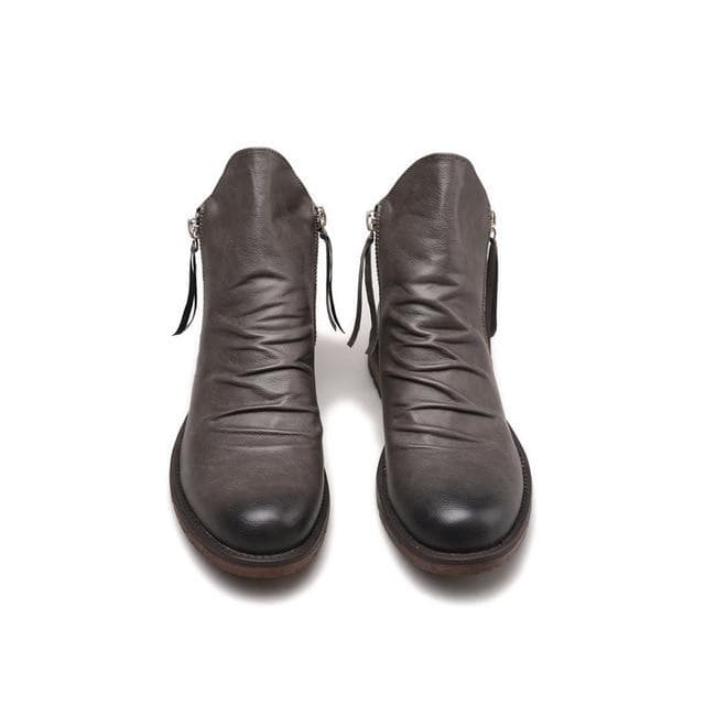 Original Boots Men Autumn Shoes Male Casual Boots Men Comfy Anti-Slip Lace-up Boots 43 gray