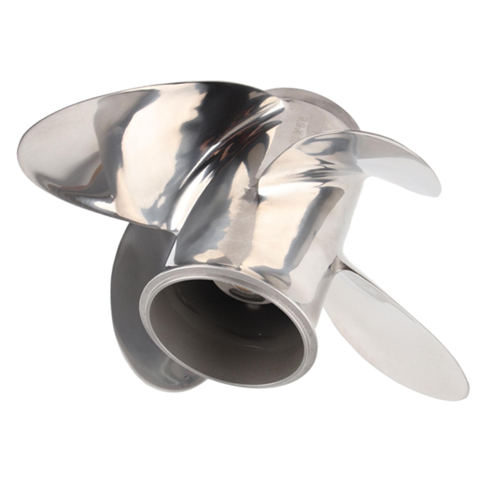 Marine Outboard Propeller 4 Blades 10 Spline Teeth Fit for 25?30HP 3in Gearcase