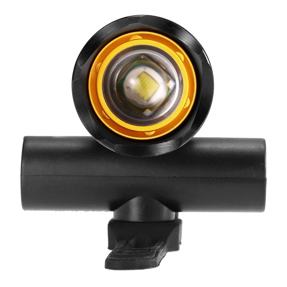 Zoomable LED Rechargeable Bicycle Head Light Bike USB Lamp+Rotating Mount