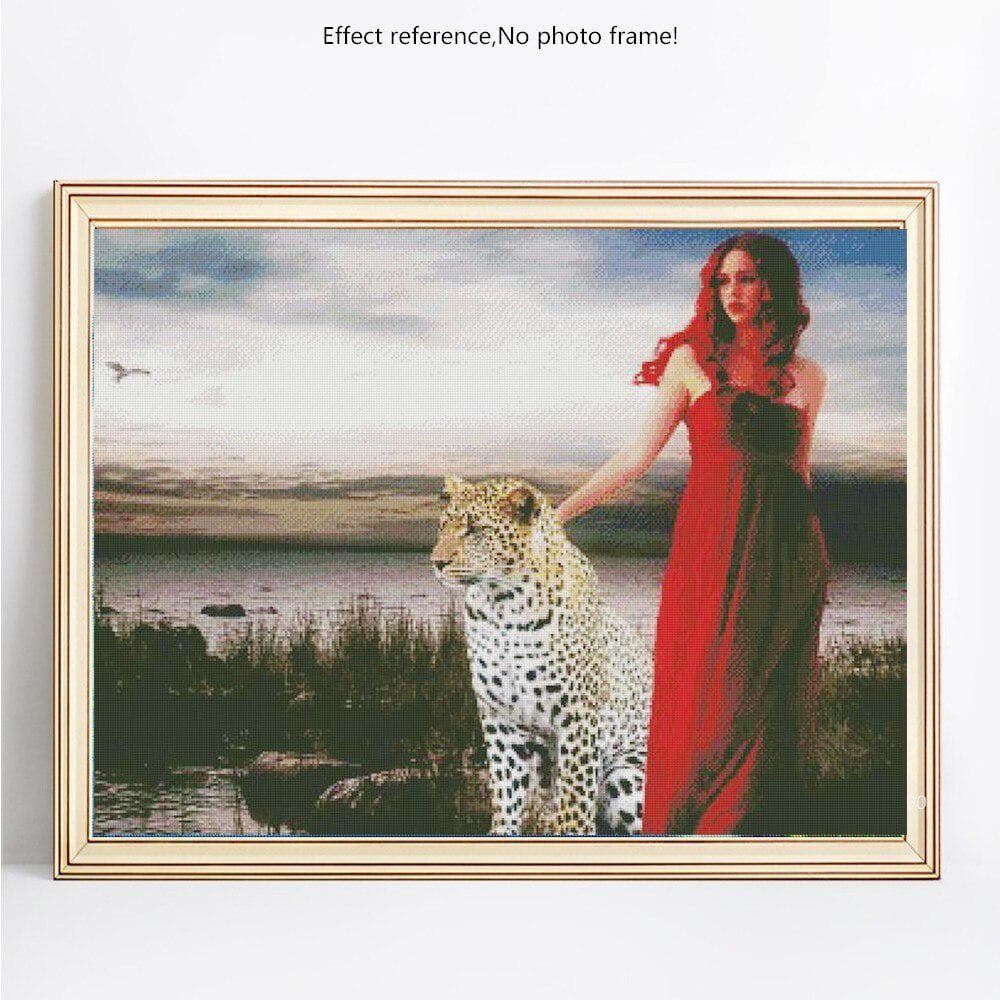 5d Diamond Painting Full Drill Square Girls Diamond Embroidery Animals Diamond 20X30