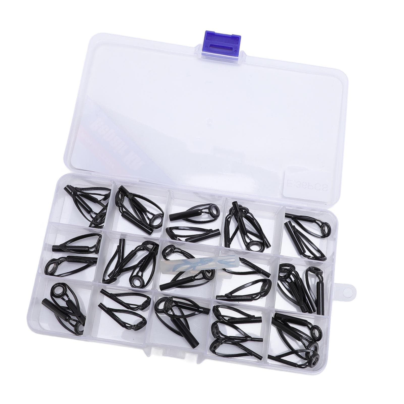 36pcs Fishing Rod Tip Repair Kit Ceramic Rings Stainless Steel Guide Eye Guide Tips Fishing Gear