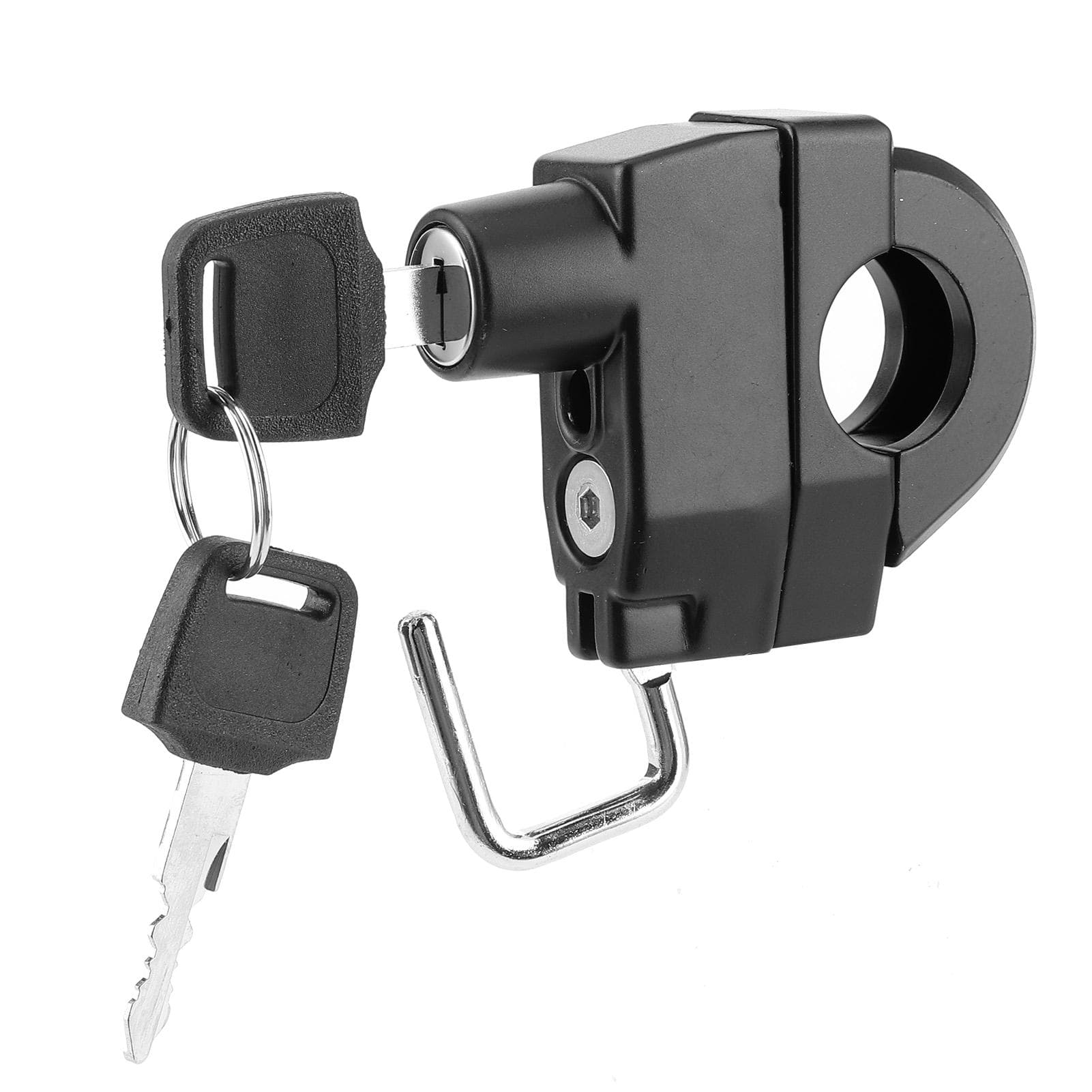 Universal Motorcycle Helmet Lock AntiTheft with Keys Riding Accessory for 0.9in Handlebar