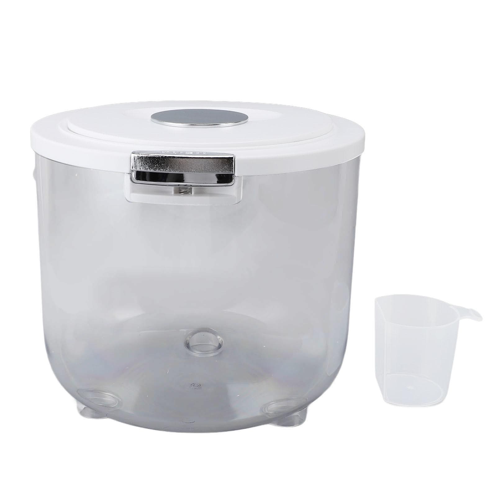 Rice Bin Large Capacity Transparent Sealed Rice Storage Container Bucket Rice Dispenser for Rice 10kg/22.0lb Capacity
