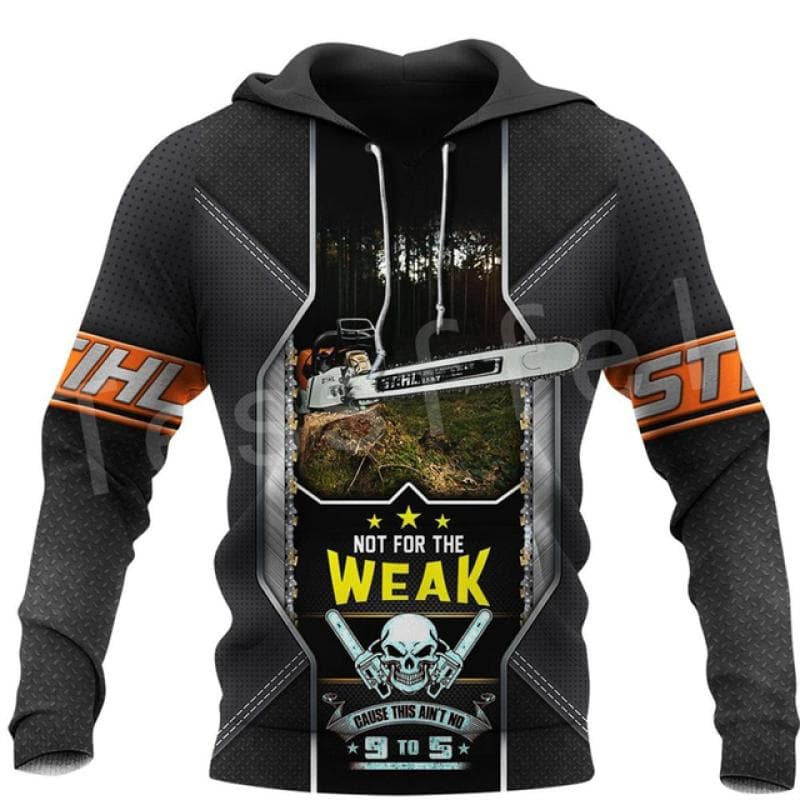 Logger Worker Lumberjack Chainsaw Retro Pullover 3DPrint Men/Women Streetwear Casual Funny Hoodies Oversized Harajuku 5XL