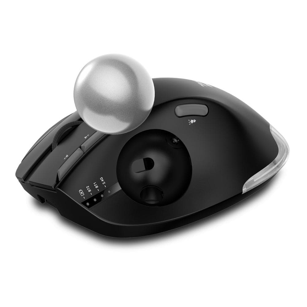 ZELOTES F-33 Trackball Mouse Wireless Triple Mode BT for 2D3D Professional Graphic Designer black