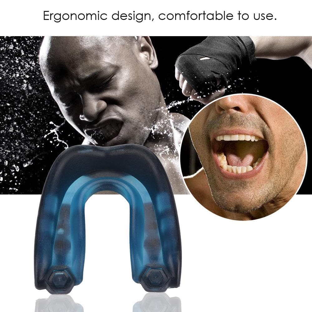 Professional Mouth Guard Teeth Protector Gum Shield Karate Boxing Protection Tool Blue blue