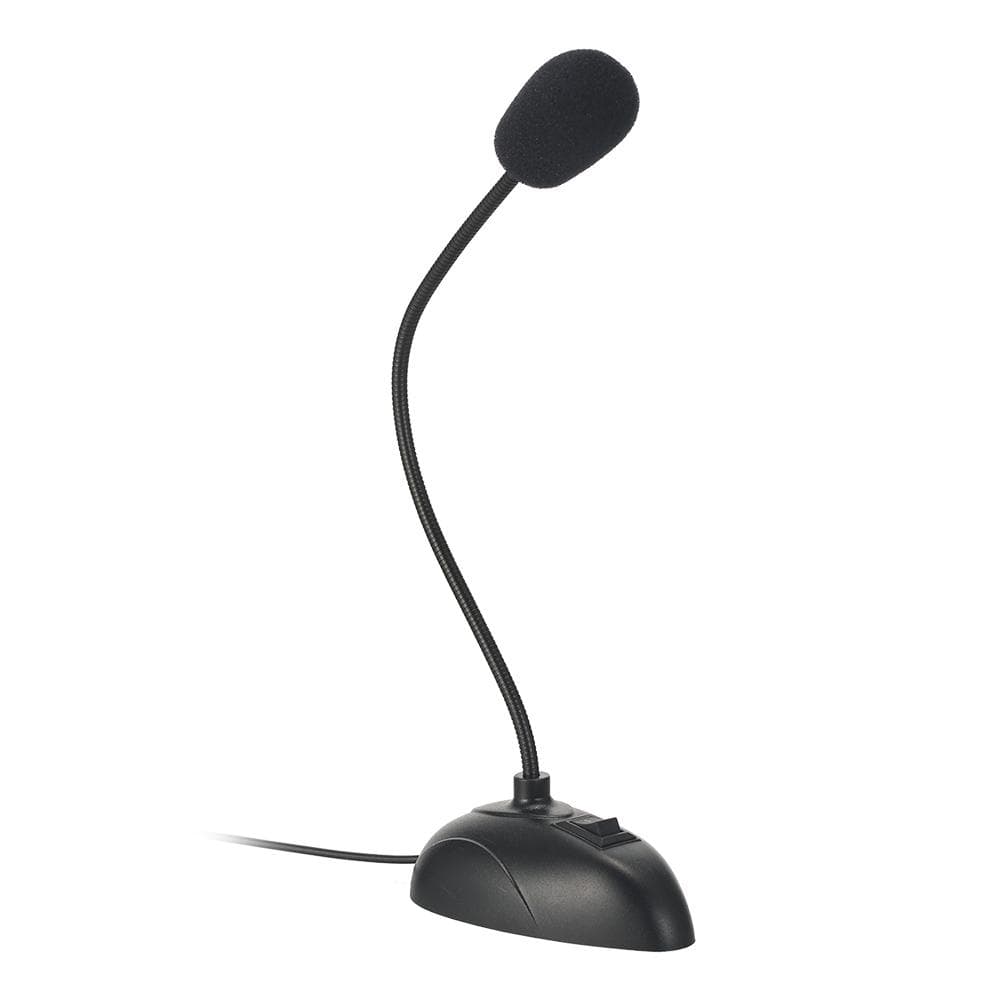 Flexible Stand Mini Studio Speech Microphone 3.5mm Plug Gooseneck Mic Wired Microphone for Computer black