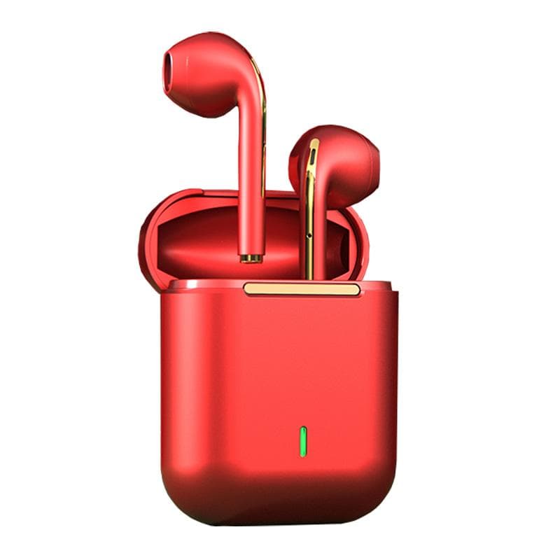 J18 Wireless Bluetooth Headphones In Ear Stereo Earphone Handsfree Sport Earphones Gaming Music Earbuds For Android IOS red