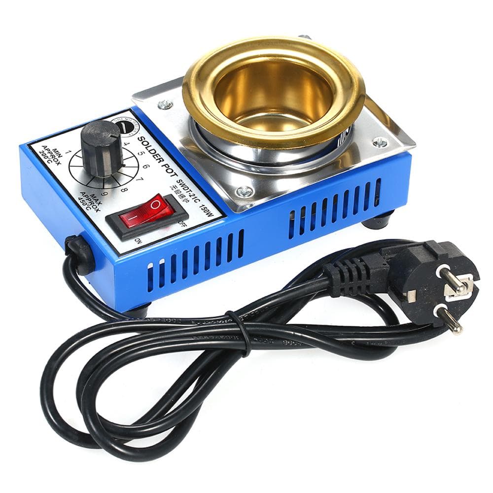 300W 220V 100mm 1200g Mini Lead Free Soldering Pot Titanium Coating Stainless Steel Solder Pot 150W