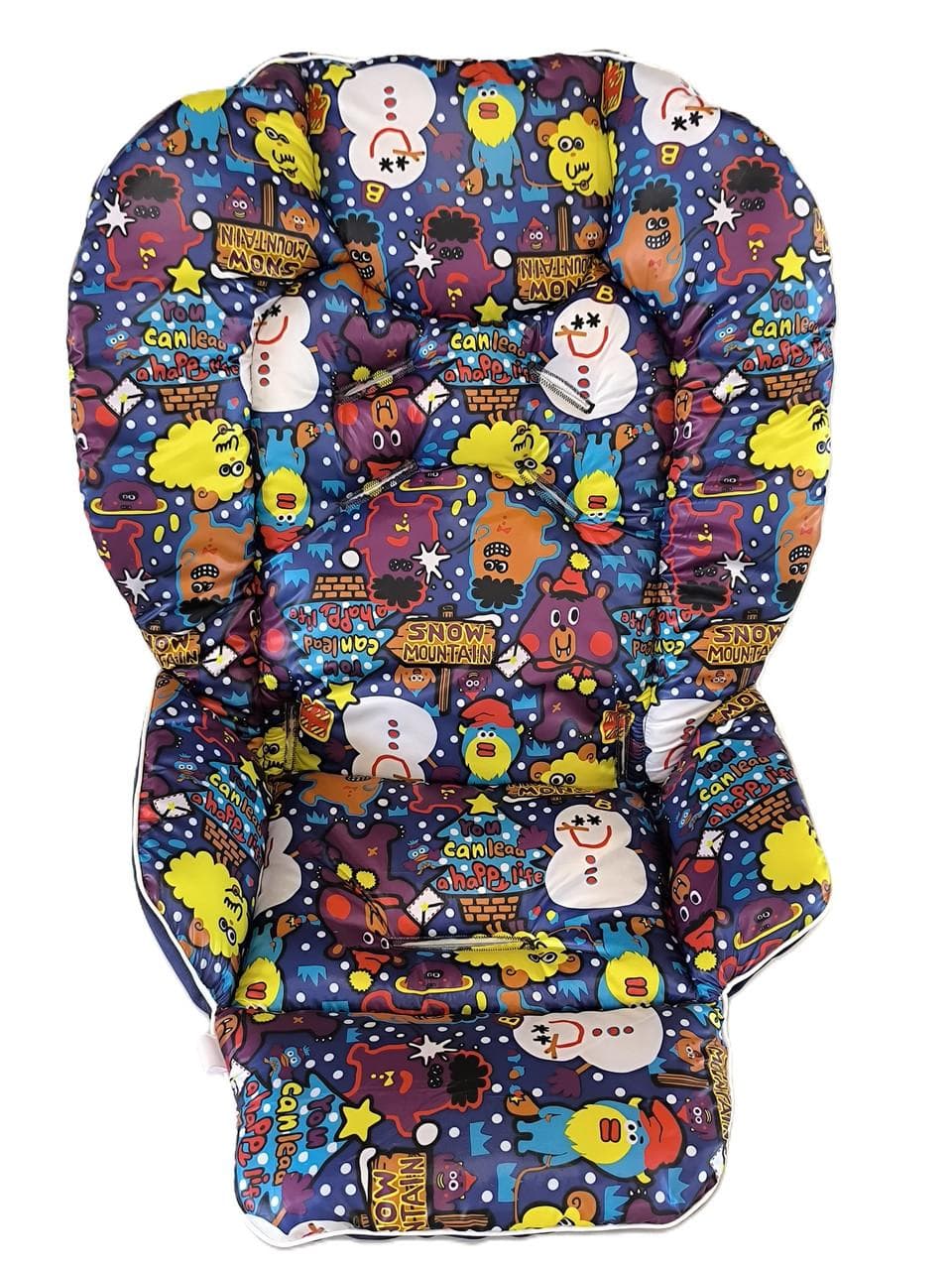 Chicco Polly highchair waterproof cover with pattern, water-repellent highchair insert one size