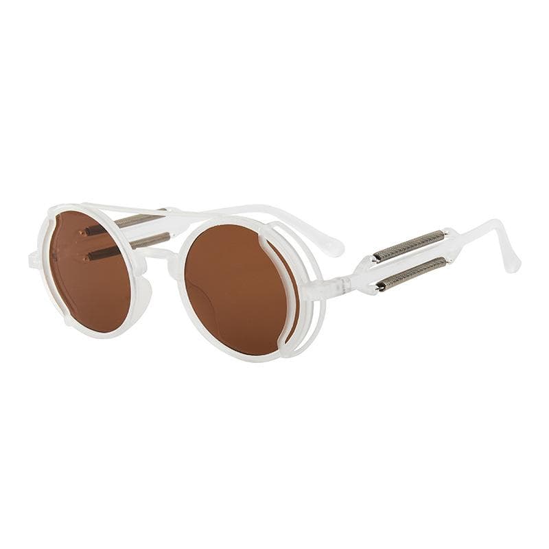 Steampunk Sunglasses Men Women Vintage Punk Round Frame UV400 Sun Glasses Outdoor Sports Driving Eyewear