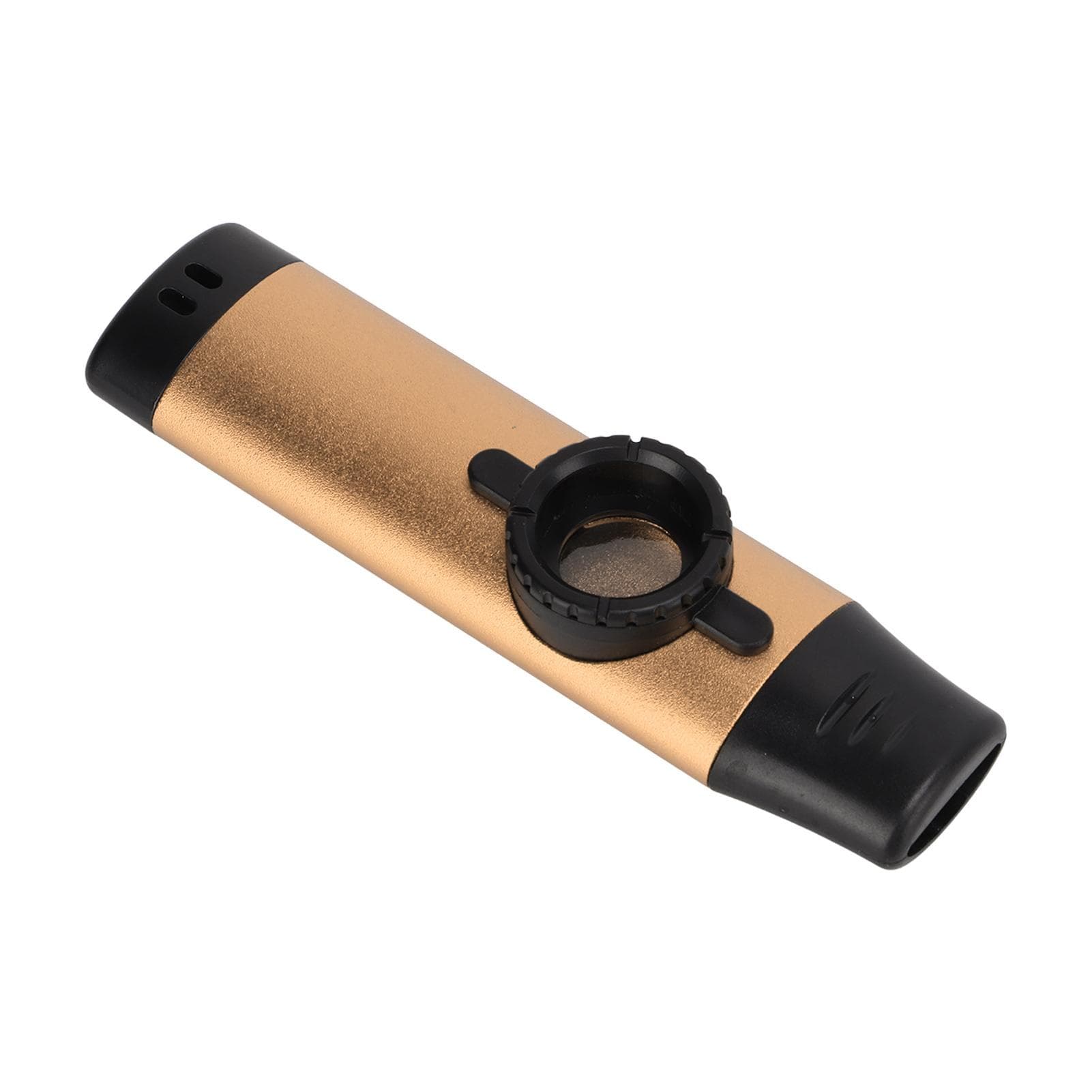 Metal Kazoo Resin Mouthpiece Adjustable Tightness Wind Instrument with Flute DiaphragmsGold gold