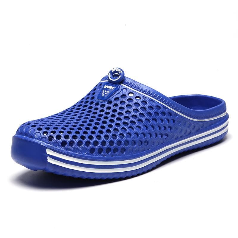Summer Fashion Men and Women Garden Clogs Shoes Non-slip Slippers Beach Sandals 45 blue