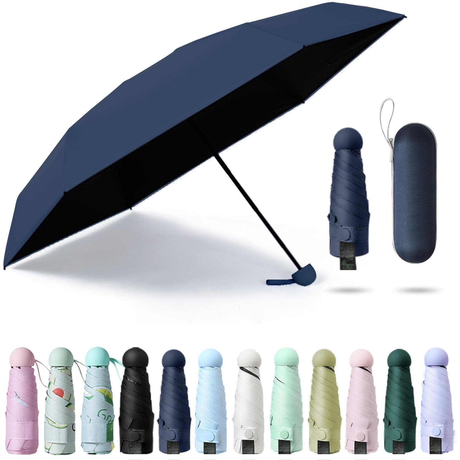 Sun Umbrella Folded Ultra-light Six-bone With Box Sun Protection UV Protection Sun Shade Sunshine