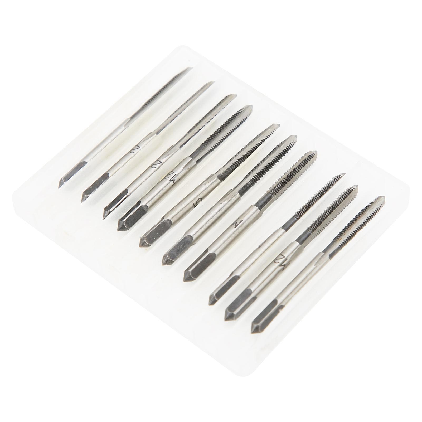 10Pcs Metric Taper Plug Tap Set Straight Shank Carbon Steel for Metal Processing M2.5
