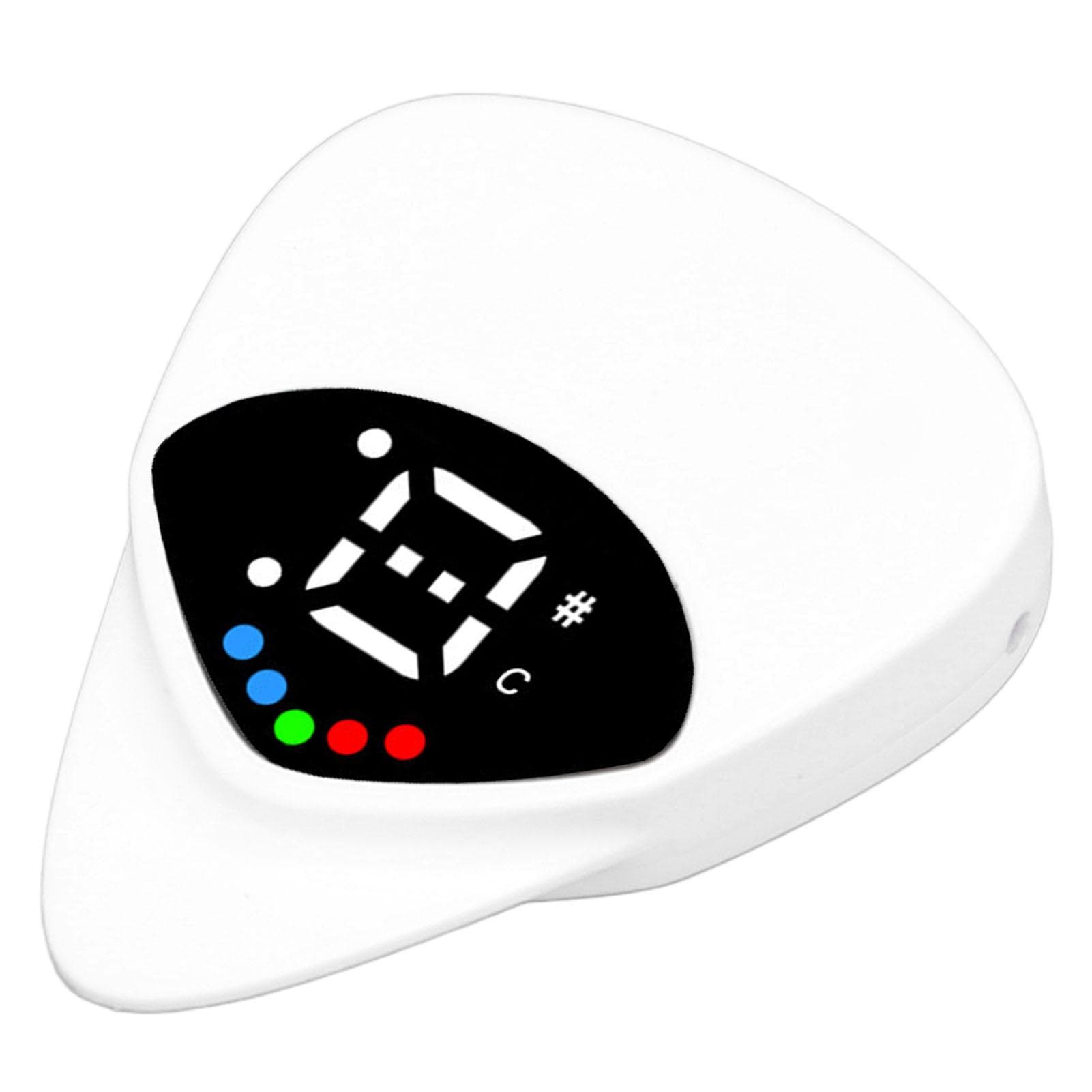 Guitar Two in One Pick Tuner High Sensitivity LED Light Battery Powered 12 Tone Electronic Tuner
