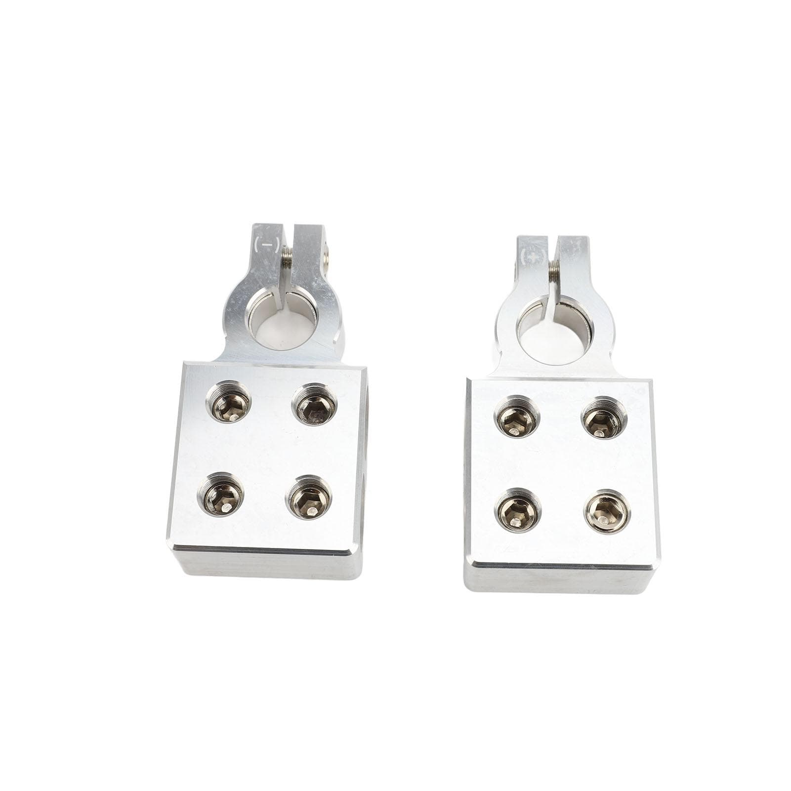 2PCS Car Battery Terminal Connectors 4X0GA Aluminum Alloy 4 Way Battery Terminal Clamps Universal