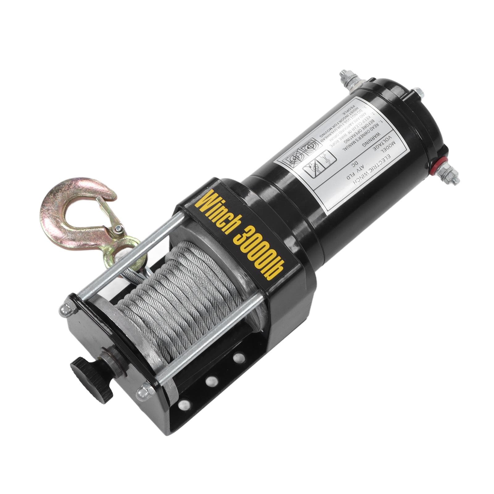 Electric Winch Kit 24V with Remote Steel Cable Mini Bracket 3000lbs for ATV UTV Accessories