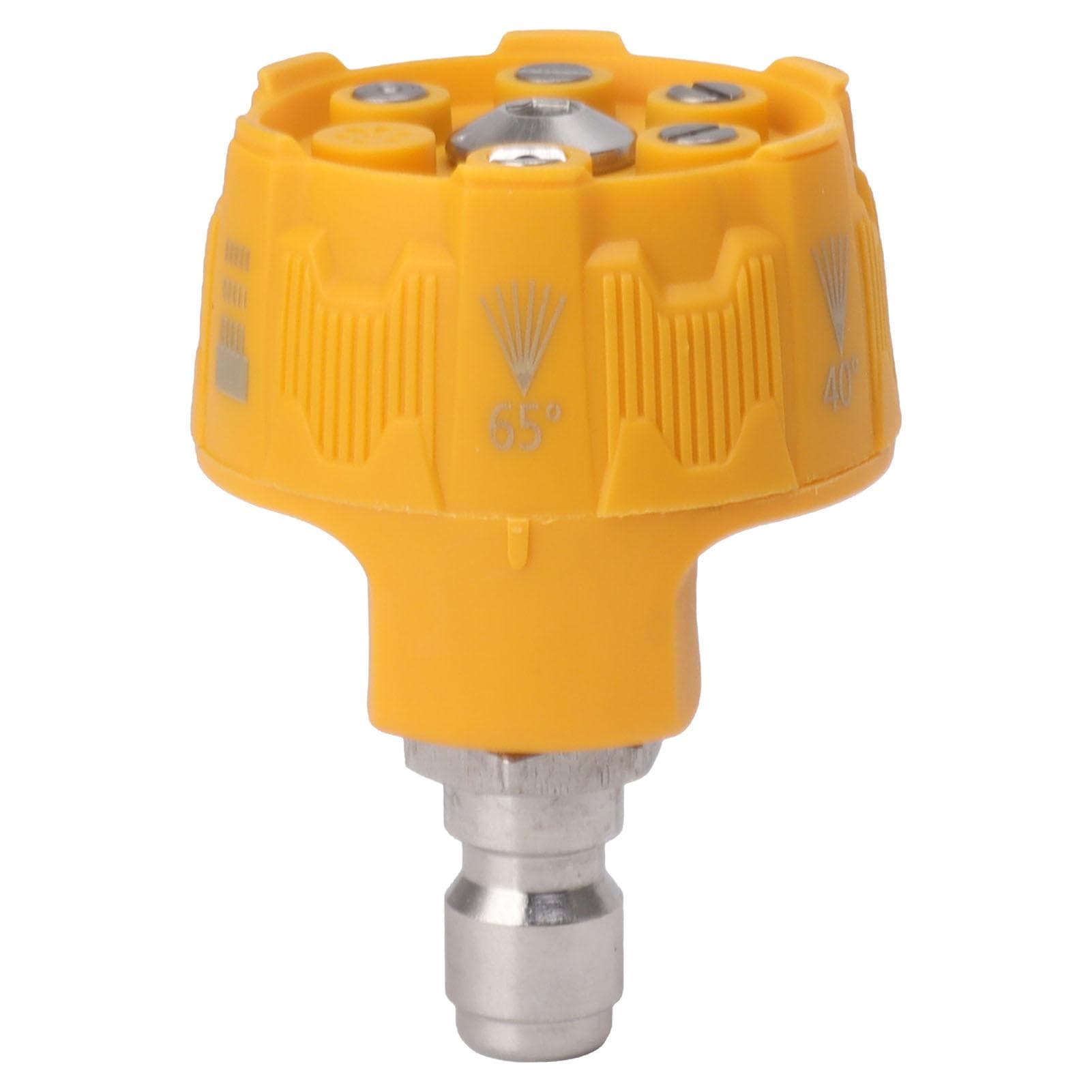 Pressure Washer Spray Nozzle 6 in 1 Multifunctional Adjustable Nozzle 1/4 Plug Interface Connect yellow