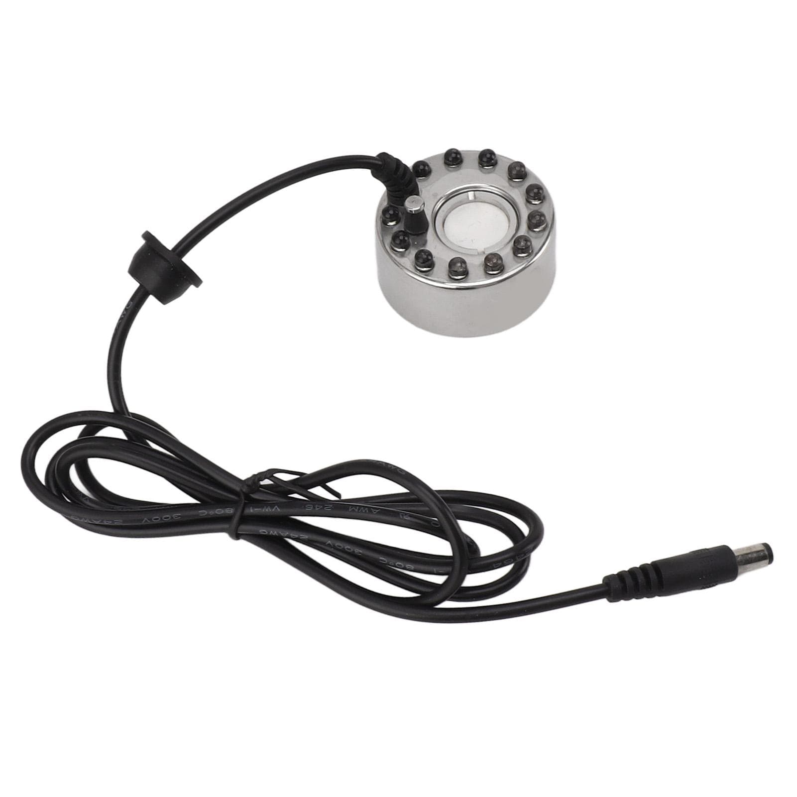 Color 12 LED Mist Maker Fogger Water Fountain Pond Fog Atomizer Humidifier with DC 5V Interface for