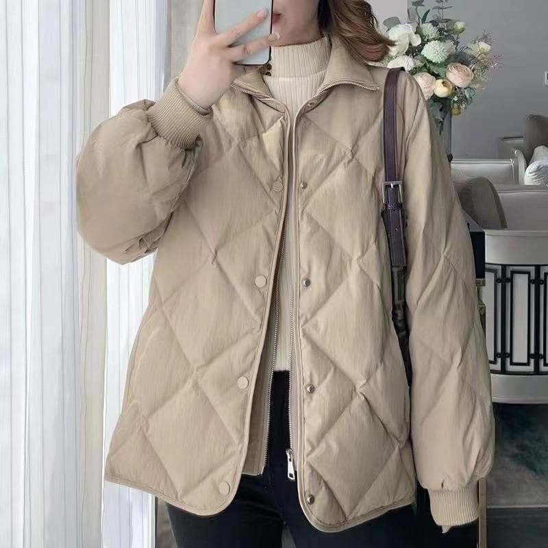 Fake Two Loose Down Jackets for Women's Winter New Light and Short Thickened Jackets XL