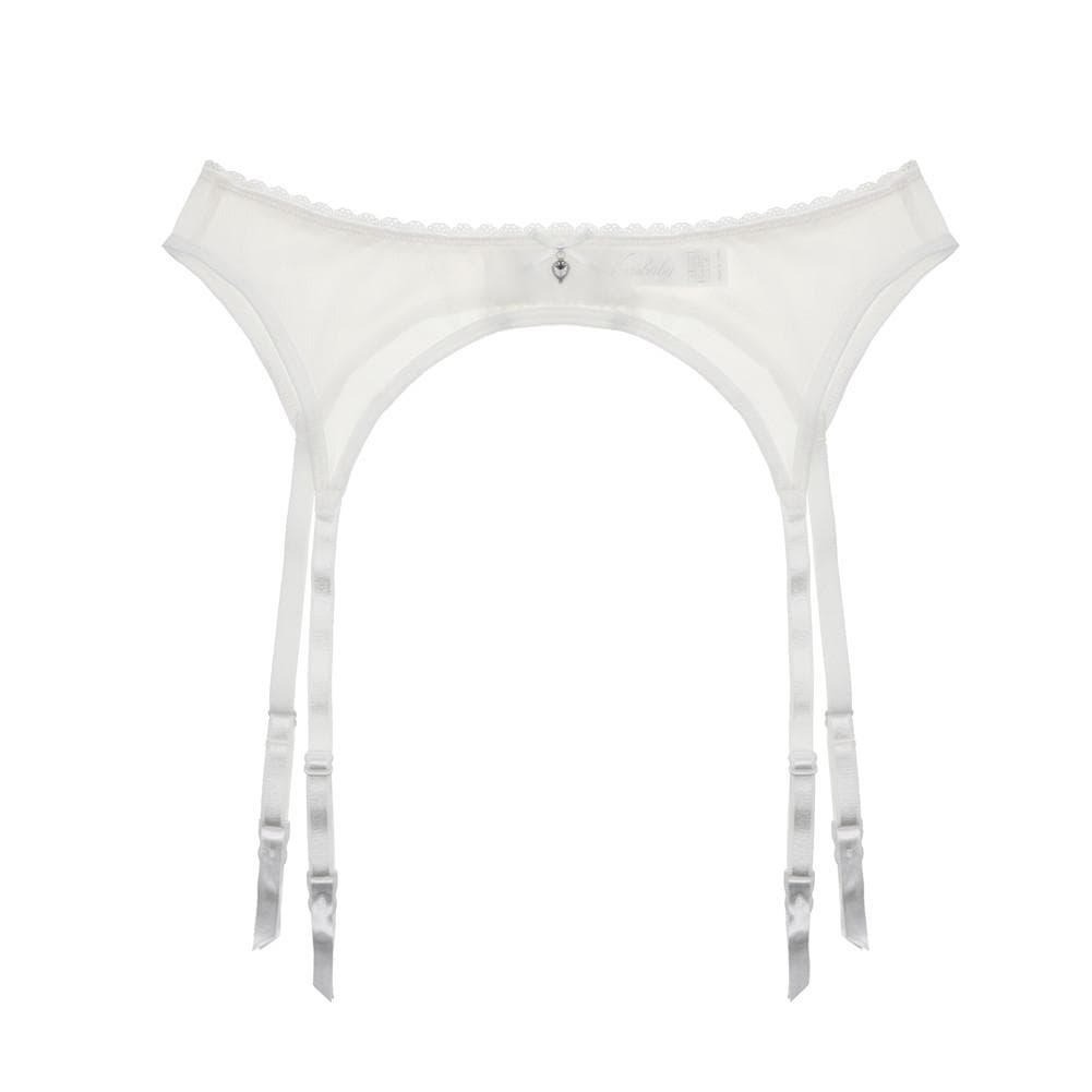 Varsbaby Transparent Solid Underwear Garter Belt M white