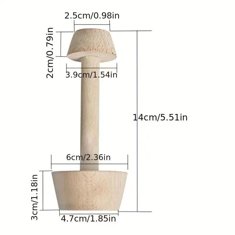 Wooden Egg Tart Mold Pie Mold Double-headed Egg Tart Pie Bottom Mold Wooden Color Egg Tart Mold Rolling Pin Kitchen Gadget Round