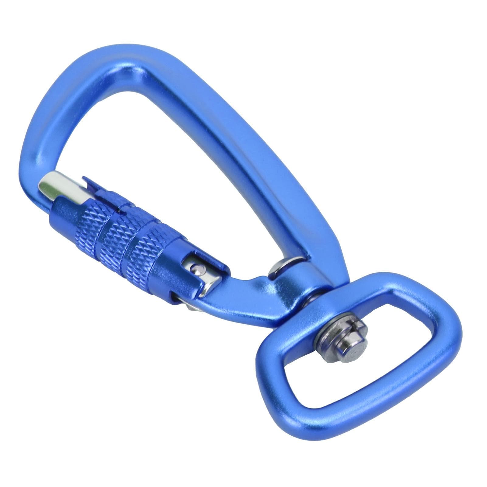 Carabiner Clip Auto Locking Square Bottom 360 Rotational Hook Accessory for Dog Leash Hammocks