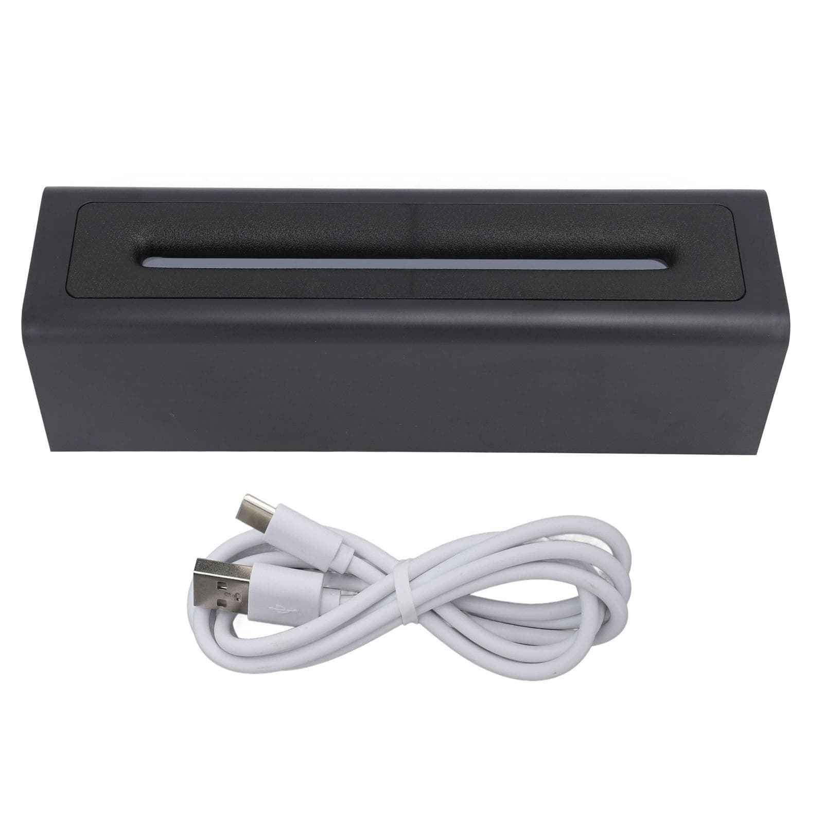 Essential Oil Diffuser 150ml Aromatherapy Humidifier Colorful Flame Light Quiet Operation USB black